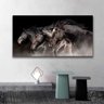 Quadro Decorativo Animais Cavalos Friesian - 200x100 cm - 1
