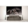Quadro Decorativo Animais Cavalos Friesian - 200x100 cm - 6