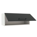 Ver imagem 4 de Armário Aéreo Madesa Agata 80 cm 1 Porta Basculante Branco/Preto Cor:Branco/Preto