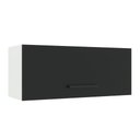 Ver imagem 1 de Armário Aéreo Madesa Agata 80 cm 1 Porta Basculante Branco/Preto Cor:Branco/Preto