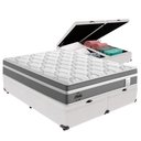Ver imagem 1 de Cama Box Baú Queen e Colchão Molas Ensacadas Berlim Probel