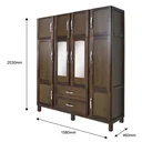 Ver imagem 4 de Guarda-roupa Casal 10 Portas 2 Gavetas Maceió Rodmóveis