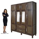 Ver imagem 5 de Guarda-roupa Casal 10 Portas 2 Gavetas Maceió Rodmóveis