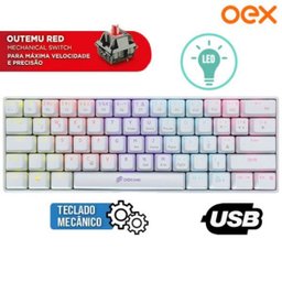 Mini Teclado Profissional Gamer Mecanico Oex Ziggy Branco - 1