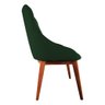 Kit 2 Cadeiras de Jantar Estofada Elisa Anatômica Veludo Verde Base Madeira Maciça Mel - 4