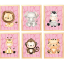 Ver imagem 1 de Quadro Infantil Rosa 6 un A4 vidro e pendurador