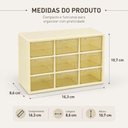 Ver mais imagens de Caixa Organizadora 9 Gavetas Mesa Bancada Mini Gaveteiro Multiuso Plastico Transparente Porta Maquia
