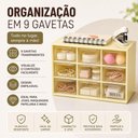 Ver imagem 6 de Caixa Organizadora 9 Gavetas Mesa Bancada Mini Gaveteiro Multiuso Plastico Transparente Porta Maquia