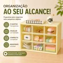 Ver imagem 3 de Caixa Organizadora 9 Gavetas Mesa Bancada Mini Gaveteiro Multiuso Plastico Transparente Porta Maquia