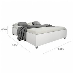 Conjunto Cama Casal e Cabeceira Extensível 2 Mesas de Apoio Móveis - 5 Conjunto Cama Casal e Cabeceira Extensível 2 Mesas de Apoio Móveis - 5