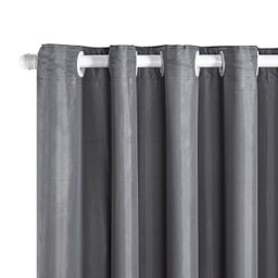 Cortina Dual Forro Microfibra com Voil Liso 4,0 X 2,7 Cinza - 3