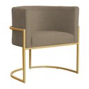 Ver imagem 1 de Poltrona Decorativa Sala de Estar Luana Base Gold Suede