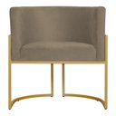 Ver imagem 6 de Poltrona Decorativa Sala de Estar Luana Base Gold Suede