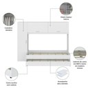 Ver imagem 5 de Bicama Menino com Guarda-Roupa e Colchões Inclusos 3 Portas Pulse Multimóveis MP4859 Branco