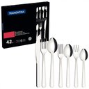 Ver imagem 1 de Faqueiro Tramontina Malibu 42 Peças Aço Inox Classic