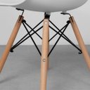 Ver imagem 3 de Conjunto Mesa Square Redonda 88cm com 2 Cadeiras Eiffel - Branco