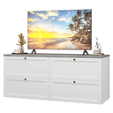 Ver imagem 2 de Rack para TV até 70 Polegadas 160cm 4 Gavetas Branco Vik Madesa 04