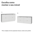 Ver imagem 5 de Rack para TV até 70 Polegadas 160cm 4 Gavetas Branco Vik Madesa 04