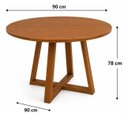 Ver imagem 5 de Mesa de Jantar Cozinha Redonda 90cm Madeira MDF Freijó 5 Lugares