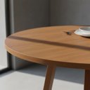 Ver imagem 3 de Mesa de Jantar Cozinha Redonda 90cm Madeira MDF Freijó 5 Lugares