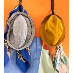 Conjunto de 2 Cabideiros Ferreiro Preto com Gancho para Porta:Preto - 9