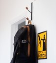 Ver imagem 2 de Conjunto de 2 Cabideiros Ferreiro Preto com Gancho para Porta:Preto
