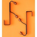 Ver imagem 5 de Conjunto de 2 Cabideiros Ferreiro Preto com Gancho para Porta:Preto