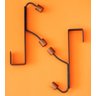 Conjunto de 2 Cabideiros Ferreiro Preto com Gancho para Porta:Preto - 5