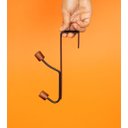 Ver imagem 3 de Conjunto de 2 Cabideiros Ferreiro Preto com Gancho para Porta:Preto