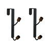 Conjunto de 2 Cabideiros Ferreiro Preto com Gancho para Porta:Preto - 1