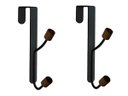 Ver imagem 1 de Conjunto de 2 Cabideiros Ferreiro Preto com Gancho para Porta:Preto