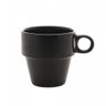 Xícara de Café de Cerâmica Empilhável Preta 90ml- Lyor - 1