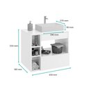 Ver imagem 5 de Gabinete Armário de Banheiro Paris com Cuba - Branco