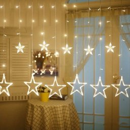 Cascata Estrela Pisca Pisca 138 LEDs Natal Decoraçao Natalina 8 Funçoes Iluminaçao Branco Quente - 2