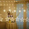 Cascata Estrela Pisca Pisca 138 LEDs Natal Decoraçao Natalina 8 Funçoes Iluminaçao Branco Quente - 2