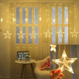 Cascata Estrela Pisca Pisca 138 LEDs Natal Decoraçao Natalina 8 Funçoes Iluminaçao Branco Quente - 3