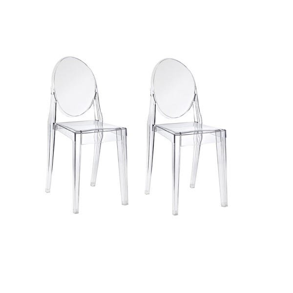 Kit 2 Cadeiras Louis Ghost Transparente Decoradeira - 1
