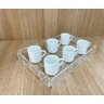 Bandeja Acrílico Transparente Bisotê 30 X 20 X 5 X 6 Mm Esp. - 14