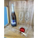 Ver mais imagens de Bandeja Acrílico Transparente Bisotê 30 X 20 X 5 X 6 Mm Esp.