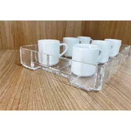 Bandeja Acrílico Transparente Bisotê 30 X 20 X 5 X 6 Mm Esp. - 4