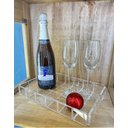 Ver imagem 1 de Bandeja Acrílico Transparente Bisotê 30 X 20 X 5 X 6 Mm Esp.