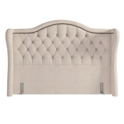 Cabeceira King 195cm Antibes P02 Linho Bege Cru - Mpozenato