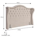 Ver imagem 4 de Cabeceira King 195cm Antibes P02 Linho Bege Cru - Mpozenato