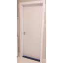 Ver imagem 2 de Kit Porta De Madeira Melamínico Lisa Branco 60x210x7.5cm - Com Fechadura Para Banheiro - Randa Esque