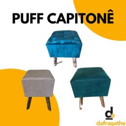 Puff Capitonê Quadrado - Mostarda - 2