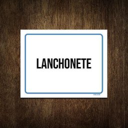 Placa Ambiente Sinalização Setor Lanchonete 27x35 - 1 Placa Ambiente Sinalização Setor Lanchonete 27x35 - 1