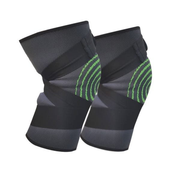 Joelheira Elastica 3D Par Exercício Estabilidade Bandagem Joelhos Compressão Academia Apoio
