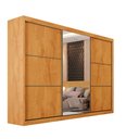 Ver imagem 4 de Guarda Roupa Bragança 3 Portas Espelhada 100% Mdf Peroba Off White - Móveis Europa