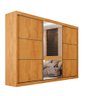 Guarda Roupa Bragança 3 Portas Espelhada 100% Mdf Peroba Off White - Móveis Europa - 4