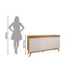 Balcão Buffet 4 Portas C/ Pés Retro Filipe Viero Mel/off White - 2